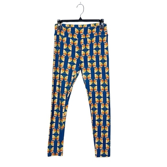LuLaRoe Blue Yellow Orange Butterfly Print Soft Leggings 
Size OS - Picture 1 of 6